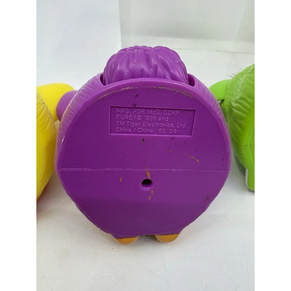 Lot of (5) Vintage Furby McDonald's Happy Meal Toys 1998 Tiger